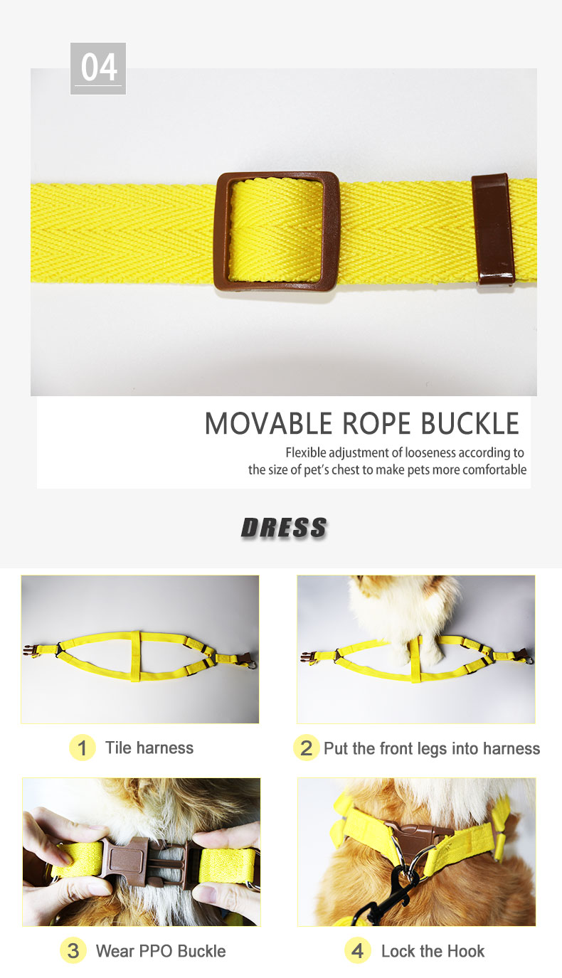 High Quality Multicolor Easy Walk Dog Step-in Harness Vest Pet Collar And Leash Set Walking Jogging Training