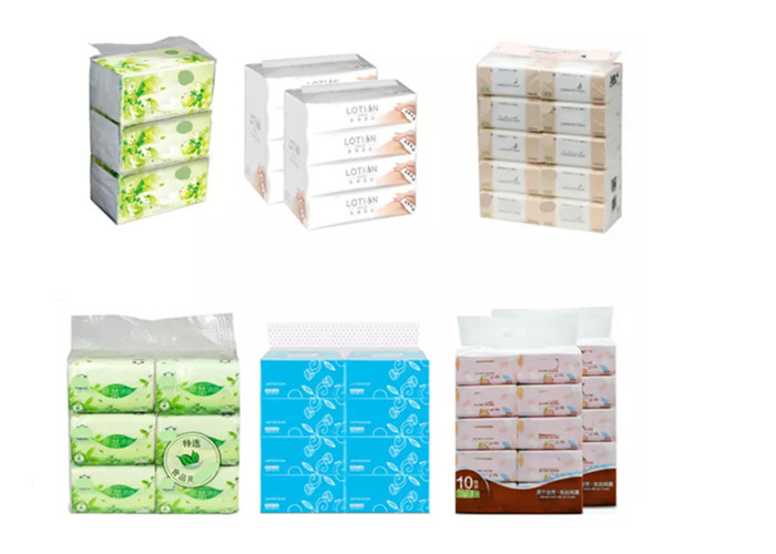 Fully automatic facial tissue baby wet tissue 3 bags packing machine