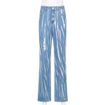 Customized Lady High Weist Jeans Slit Slim Fit Jeans Bespoke Factory