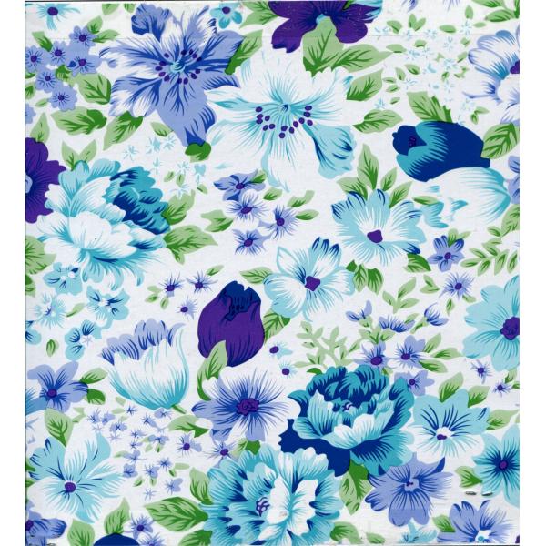 Printed Colorful Flowers PVC PU Synthetic Faux Leather Material