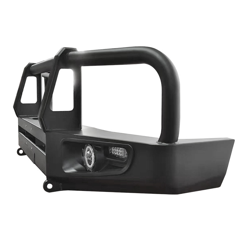 Universal Fit Steel Bull Bar With Bolt On Mounting And Spot Beam Lights