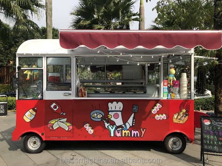 Customize Multi-function Mobile Food Cart for 2023 Fashionable Design 3200*1600*2350mm