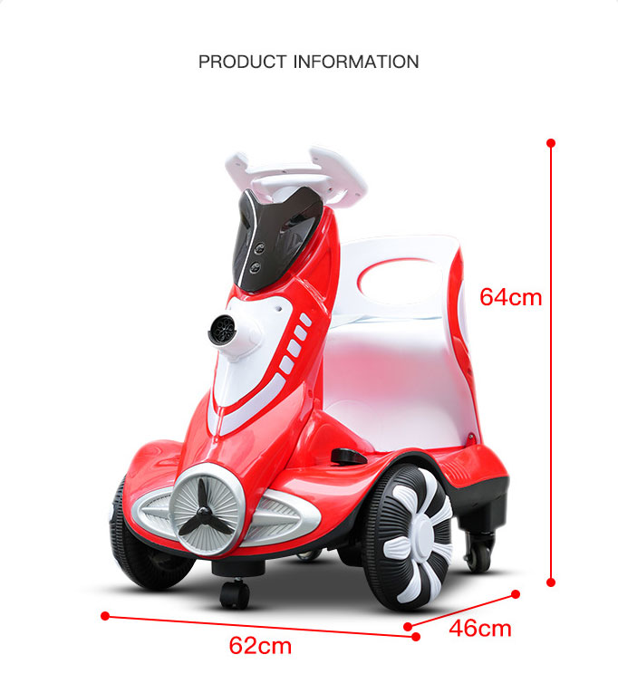 Plastic Style Children's Electric Balance Car 6V 4AH Drift Rotating Car with 360 Degree Anti Rollover