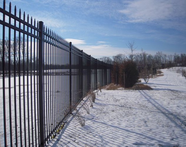 ISO Black H1.8m Decorative Wrought Iron Fence Panels For Commercial