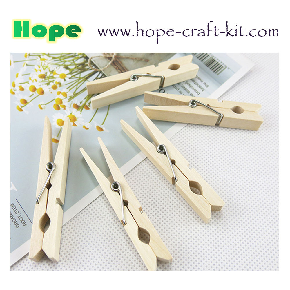 Natural Wood Color Solid Wooden Clothpins Clips Pegs with Animal Fruit Christmas 25 X 3mm