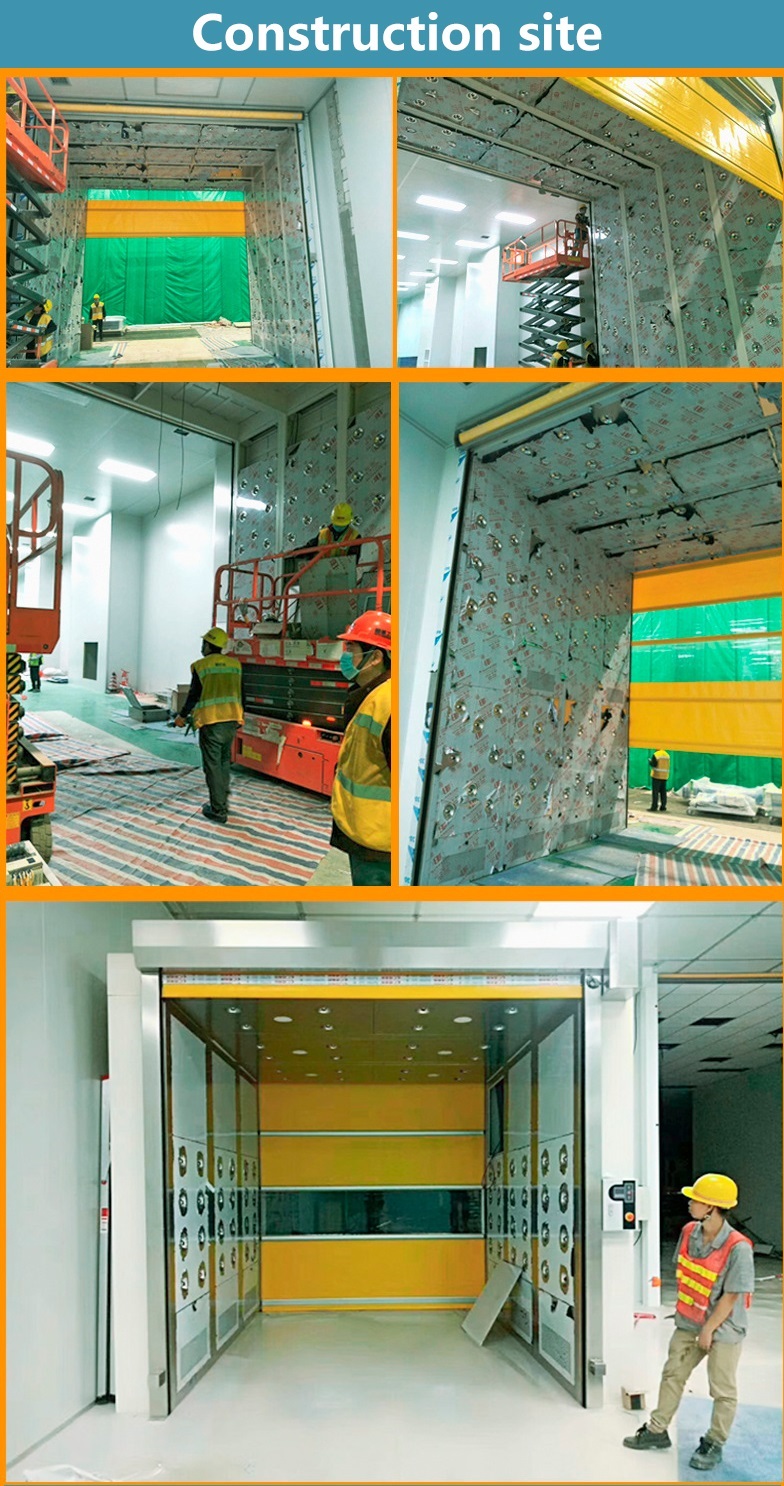 Food Industry Folding Heavy Duty Roller Shutter Door Galvanized Steel Flexible Foam