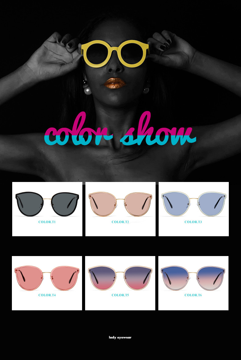 Trendy UV400 Big Frame Personalized Driving 142MM Women Sunglasses