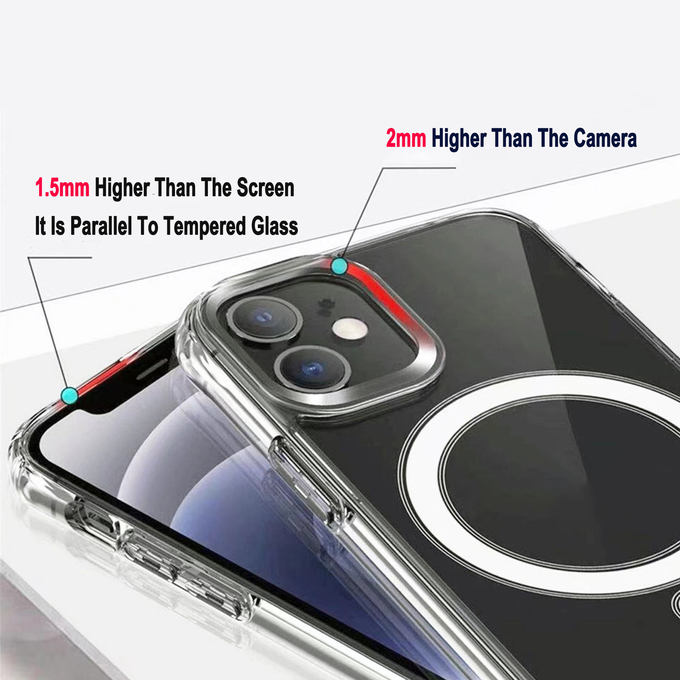 Anti-Yellowing Compatible Magsafe Phone Case Transparent Shockproof For iPhone 16