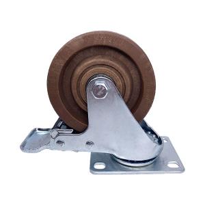 China Phenolic Wheel Heat Resistant Casters With Brake 3 Inch wholesale