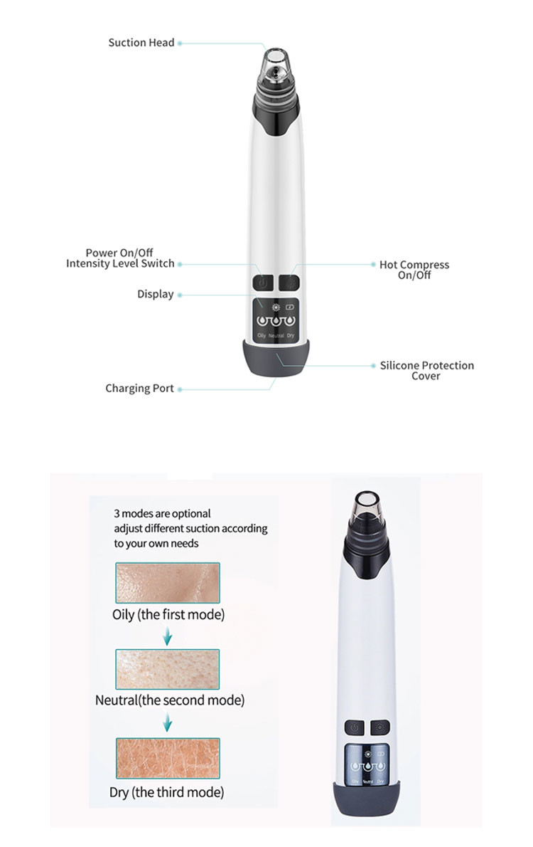 Justtide 4 Heads 500mAh Battery 120g Vacuum Suction Beauty Device