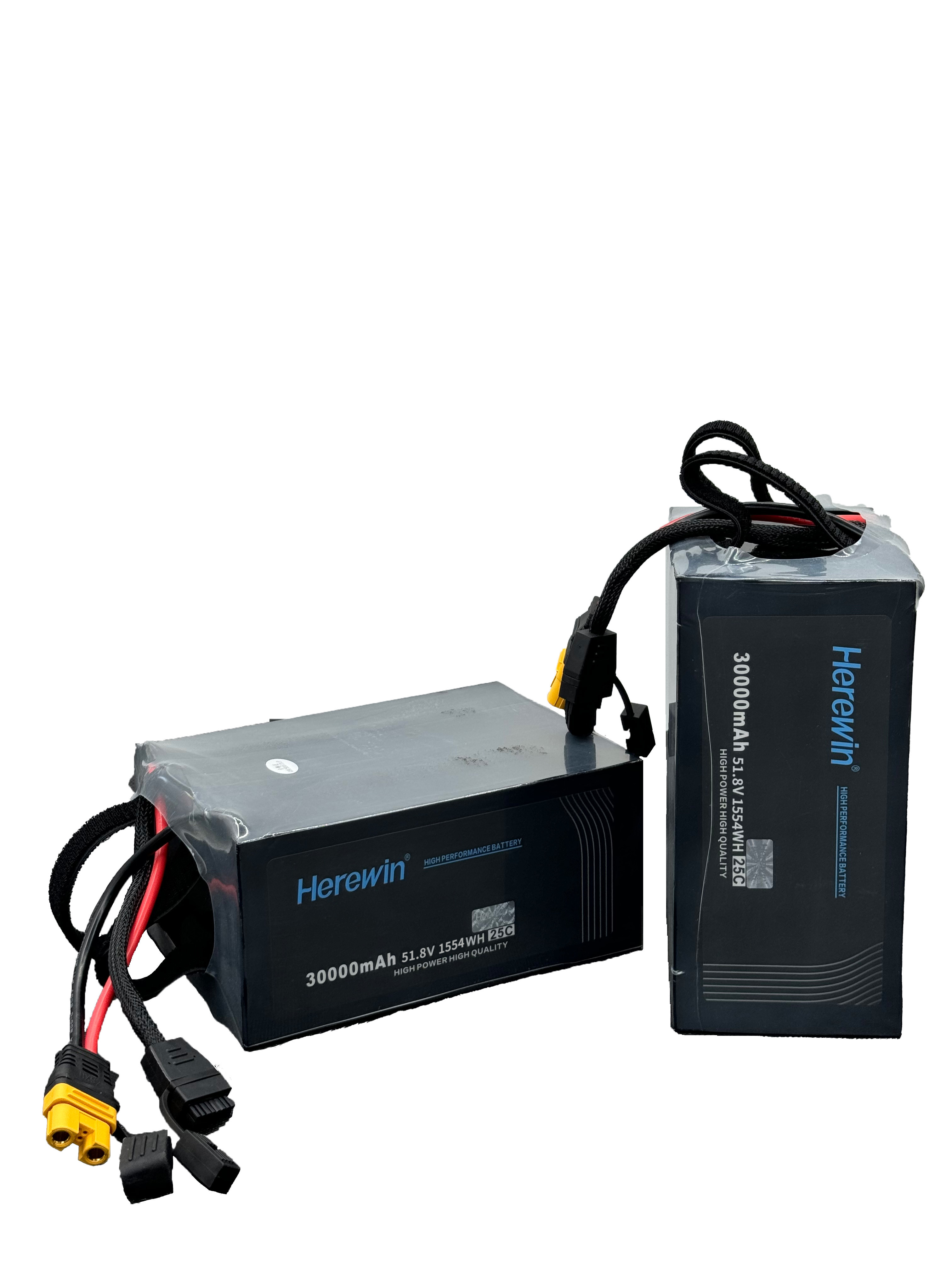 30000mAh Herewin Intelligent Flight Battery 14 S 51.8 V 25C LiPo UAV Battery In Soft Pack