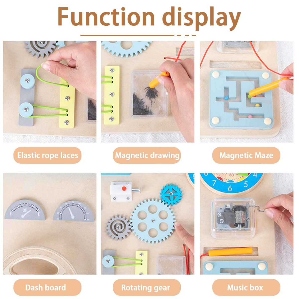 Multi-function Music Steering Wheel Busy Board for Playing and Hand-on Ability Training
