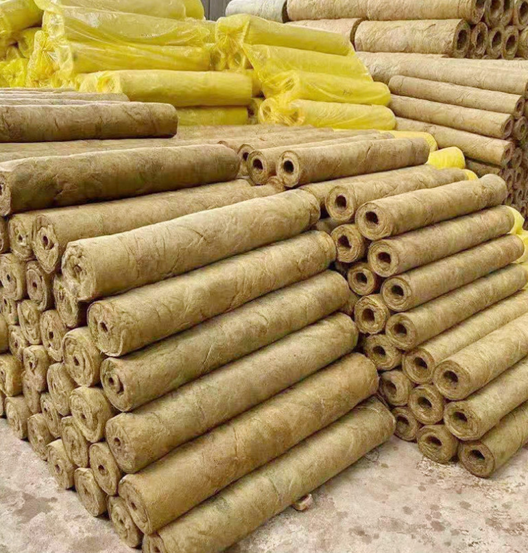 Waterproof Insulation Rock Wool Tube 50mm Sound Absorption Rockwool Fire Tube