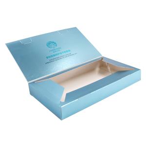 China 375gsm Silver Board Cosmetic Packaging Boxes Book Style Skincare Paper Box wholesale