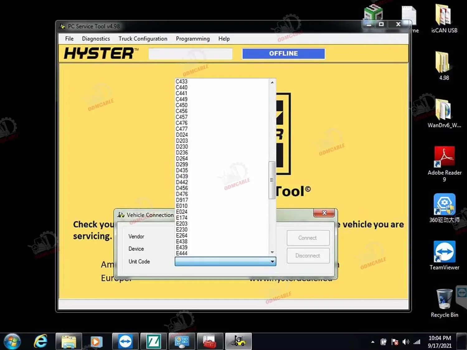 Forklift for Hyster Yale Diagnostic tool For Yale Hyster Pc Service Tool Ifak Can Usb Interface Auto Scanner