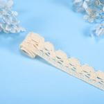 100% Cotton Sustainable Crocheted Embroidery Lace With Beads Home Textile