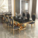 Stainless Steel Marble Restaurant Square Dining Room Tables OEM ODM