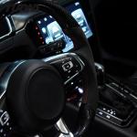 350mm Volkswagen Steering Wheel Carbon Fiber Black PU Leather