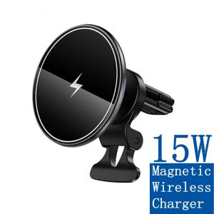 China Automatic Clamp Wireless Magsafe Charger Car Mount Air Vent wholesale