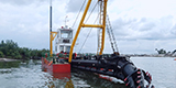 Split Design Submersible Dredge , Portable Dredge Easy Transport 45kw Emergency Generator