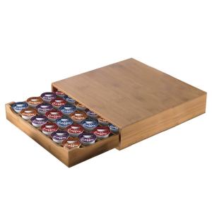 China bamboo coffee pod storage drawer wholesale