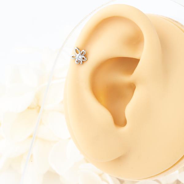 14K Stainless Steel Body Piercing Jewelry Gold Labret Lip Piercing Jewelry 1.2mm