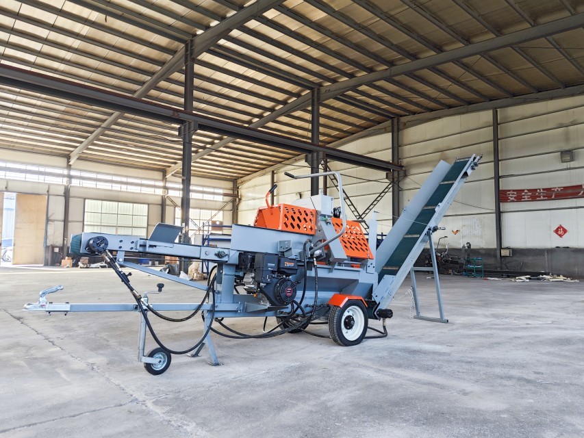 Gasoline Petrol Engine Log Splitter Firewood Wood Processor Approved On Road Use