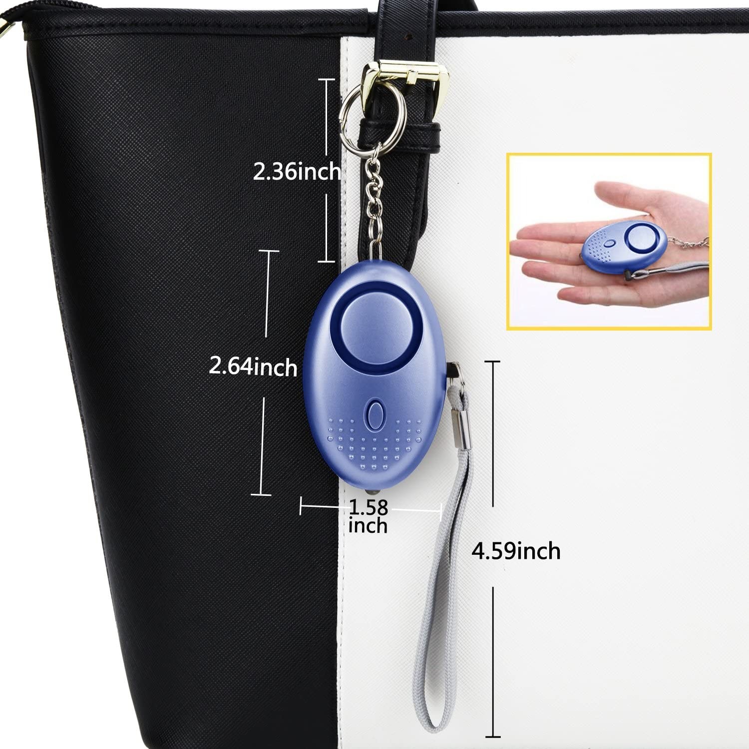 10 Packs Safesound Personal Alarm 125db 140db LED Wireless For Women Kids Elders