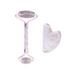 Anti Aging Face Jade Roller Set Rose Quartz Massage Roller
