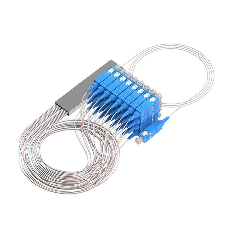 2 Way Fiber Optic Splitter 1*2 Sc Upc Plc Splitter G657A1 Cable For Terminal Box