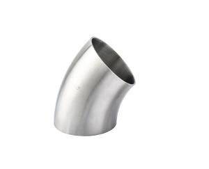 China Sanitary 304/ 316L Stainless Steel 45 Degree Elbow Pipe Fitting for Welding Connection wholesale