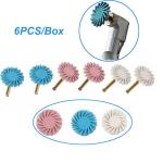 6Pcs Dental Rubber Diamond Polisher Impeller CA RA Polishing Composite Kits