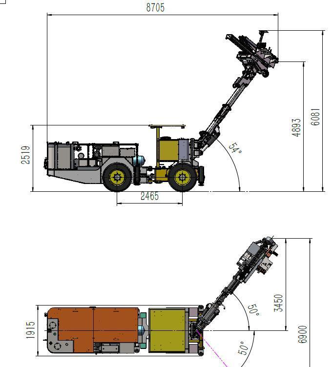 Underground Tunnel Mining Rock Drilling and Blasting Rig