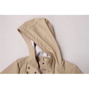 Long Sleeve Casual Womens Longline PU Leather Coat