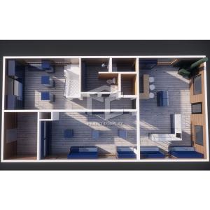 China 8mm Glass Cigarette Shop Display Furniture Veneered 16mm Thick MDF wholesale