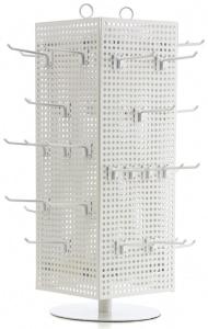 China White Jewelry Tree Display Stand , Rotating Jewelry Display Rack With Earring Storage on sale