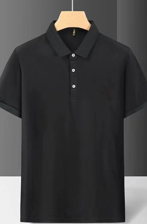 Men's Short-sleeved T-shirt Quick Drying Lapel Solid Color Polo Shirt Customized Labels