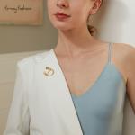 Fashion Jewelry - Custom Design Freshwater Pearl Brooch Pin @Tomorrow Jewelry -