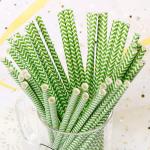Chevron Branded Paper Straws