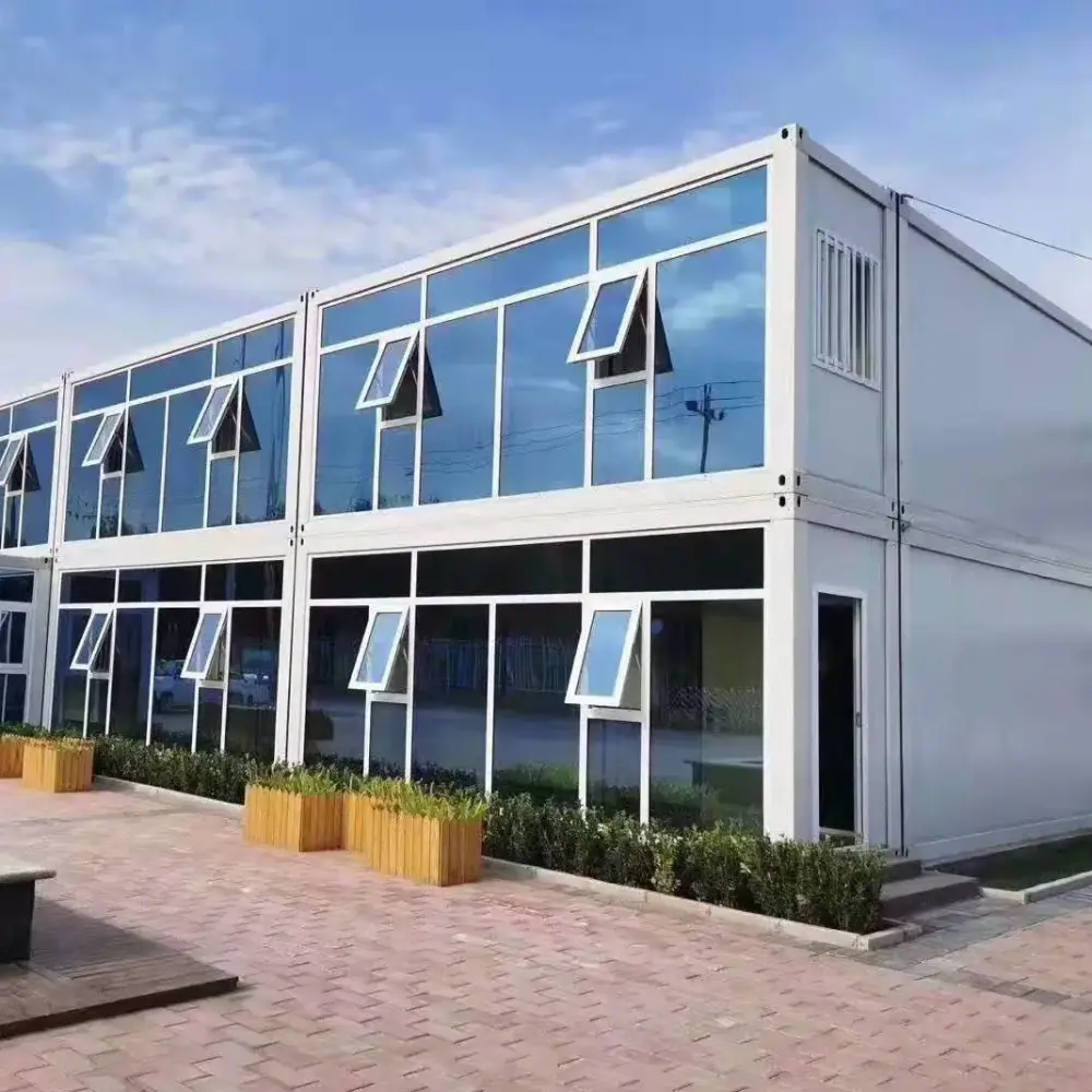 Detachable Container House Metal House Steel Frame Modular Homes For Temporary Accommodation With Sandwich Panel Door