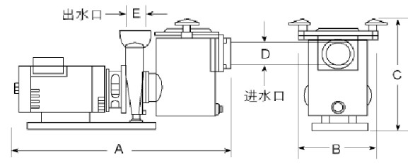 Commercial Circulation High Efficiency Pool Pump Corrosion Proof Standard Size