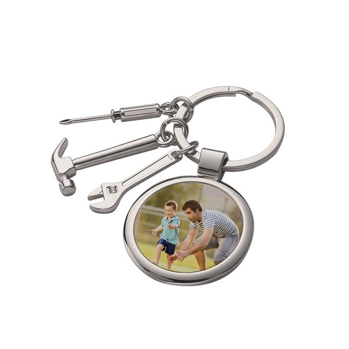 Personalized Gifts Sublimation Father's Day Tool Keyring Pendant For Sublimation Heat Transfer Printing