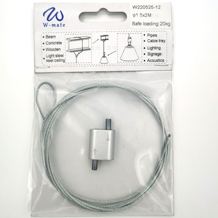 Quick Adjuster Cable Fixture Brass Looping Gripper Wire Rope Suspension Systems For Lighting