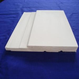 China White Wood Window Molding , Interior Window Frame For Building Ornament DG8101 wholesale
