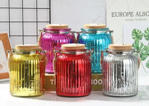 China Wedding Decoration Empty Glass Containers Candle Holder Transparent Small Size wholesale