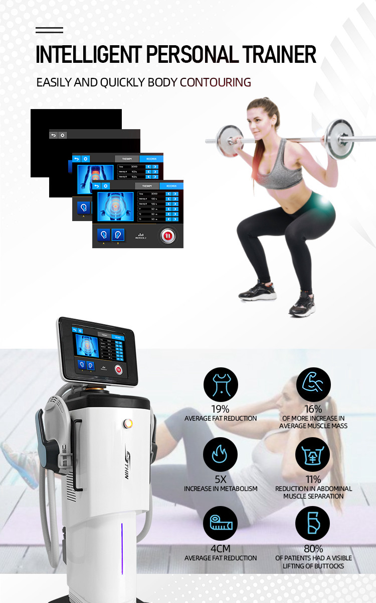 Electric EMS Body Sculpting Machine Weight Loss 4 Handles Fat Freezing Device