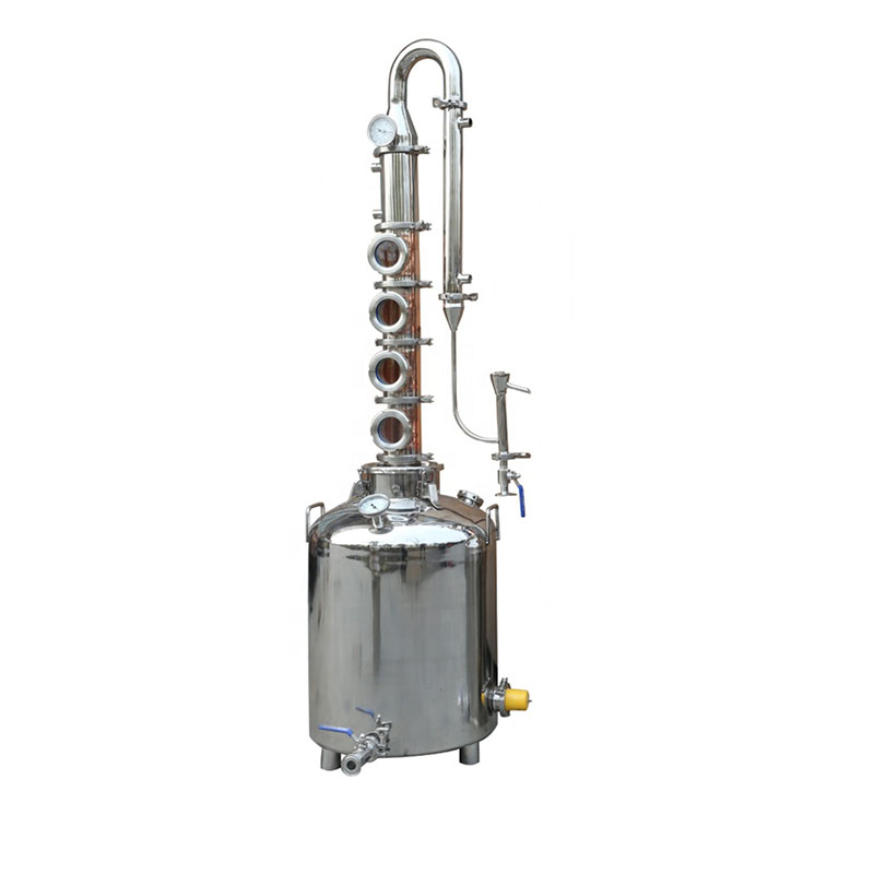 GHO 100L Vodka Alcohol Distillation Equipment Made of SS304 and Red Copper Materials