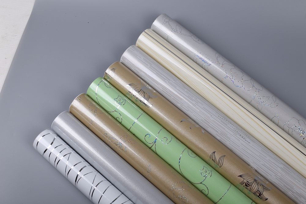 Blue Color Peel and Stick Wallpaper 3d Plain Solid Color Wallpaper for Soundproofing in Home Decoration