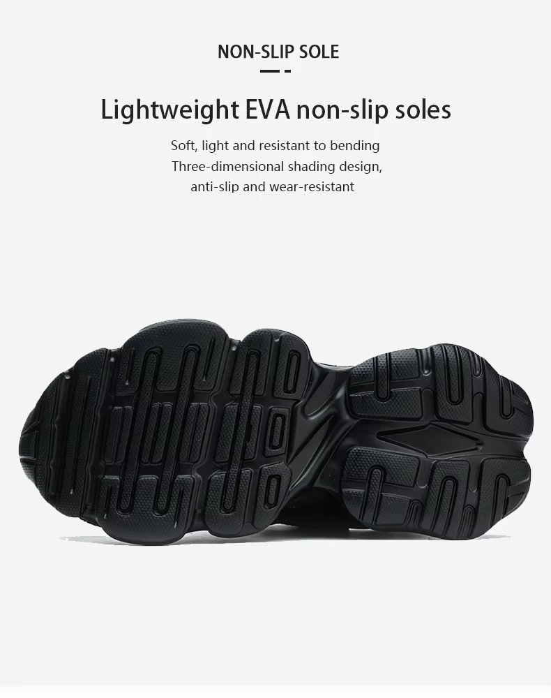 Microfiber Flyknit Black Industrial Safety Shoes Unisex EVA Sole Work Shoes