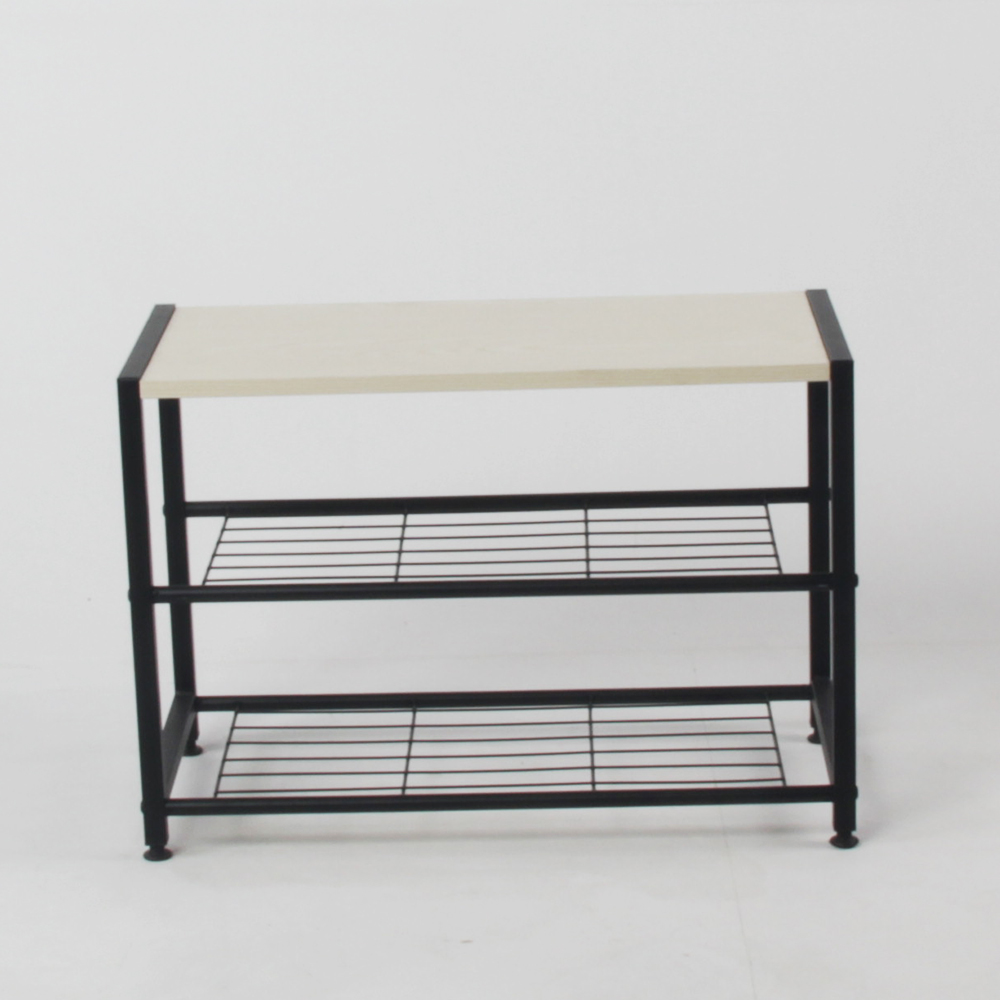 Home Office Furniture Metal Shoe Rack with Customized Color and Organizer Pocket